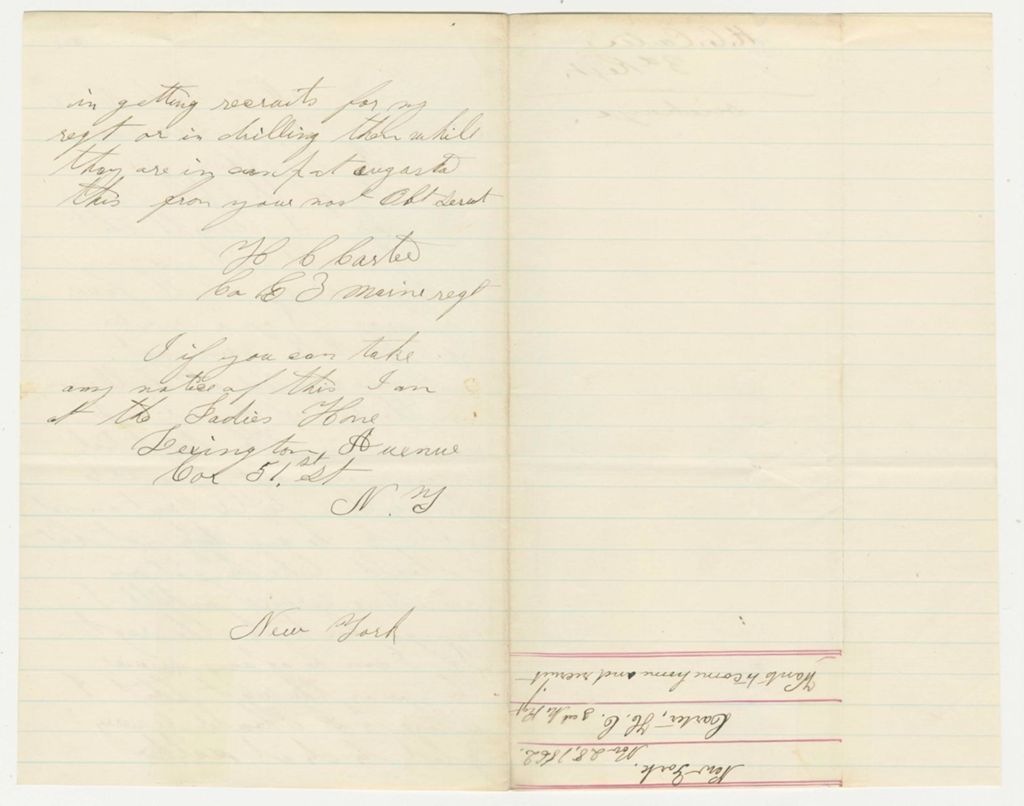 Miniature of H.C. Carter asks for recruiting position while he recovers from his wounds from Bull Run