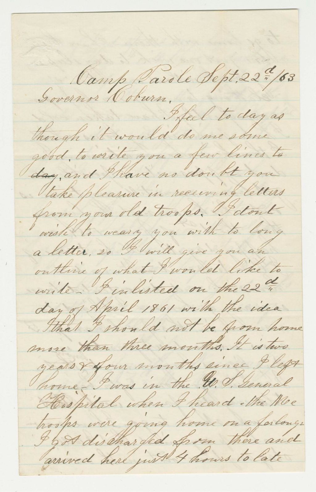 Miniature of Corporal Jonathan Newcomb Jr. requests a discharge