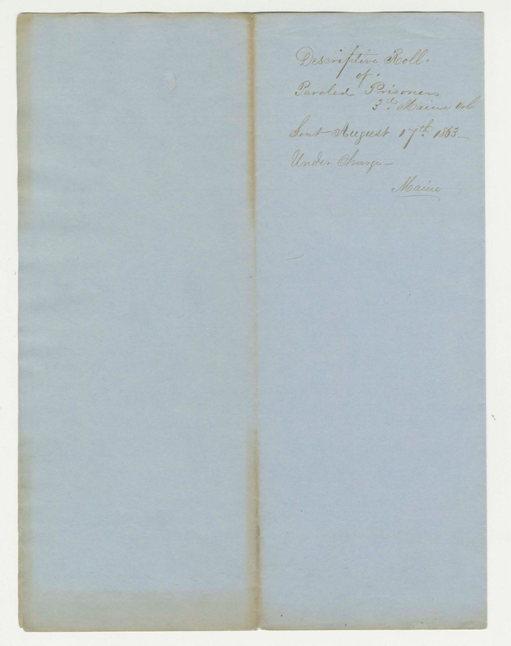 Miniature of Descriptive list of paroled prisoners