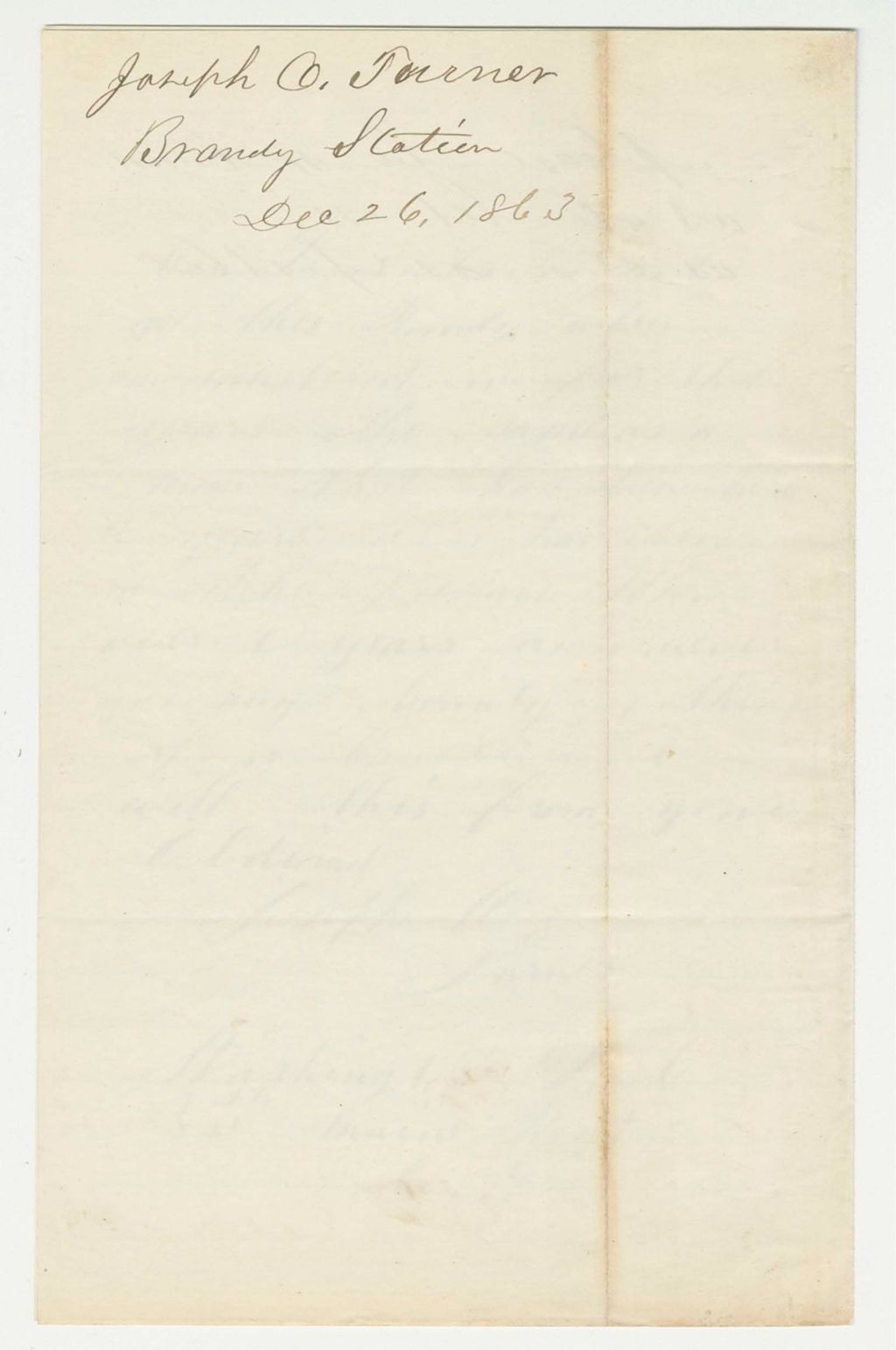 Miniature of Joseph Turner inquires about reenlistment and bounty payment