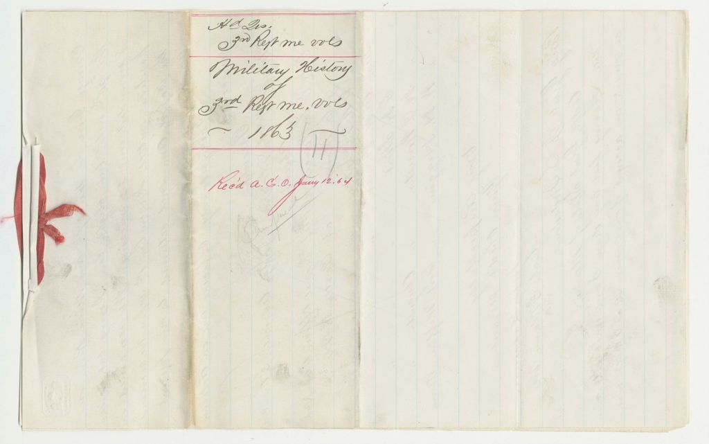 Miniature of Military History of 3rd Regiment Maine Volunteers, 1863