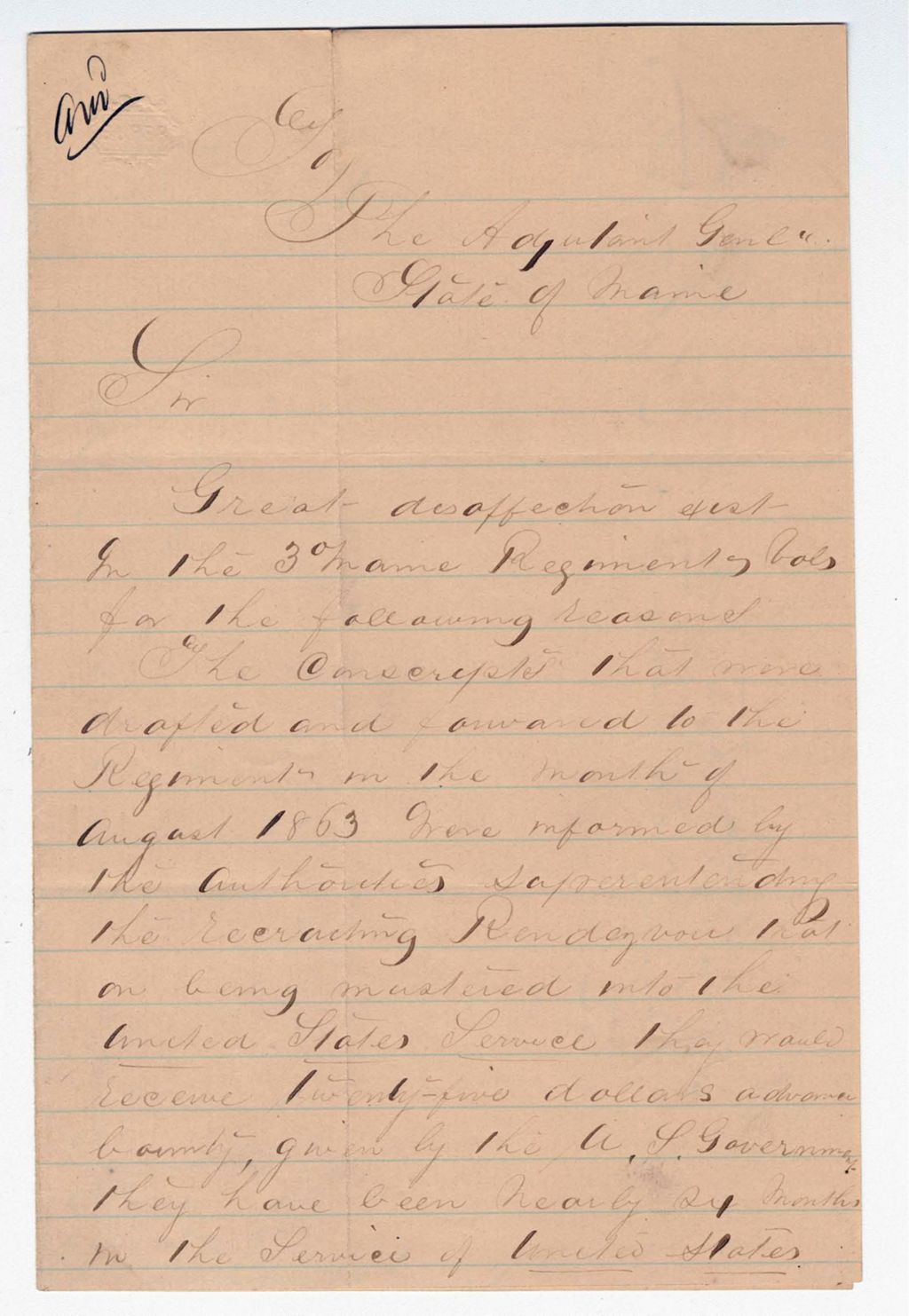 Miniature of John Primrose reports "great disaffection" in the regiment