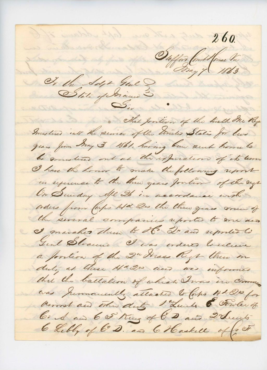 Miniature of Beardsley Letter to Hodsdon, January 4, 1863