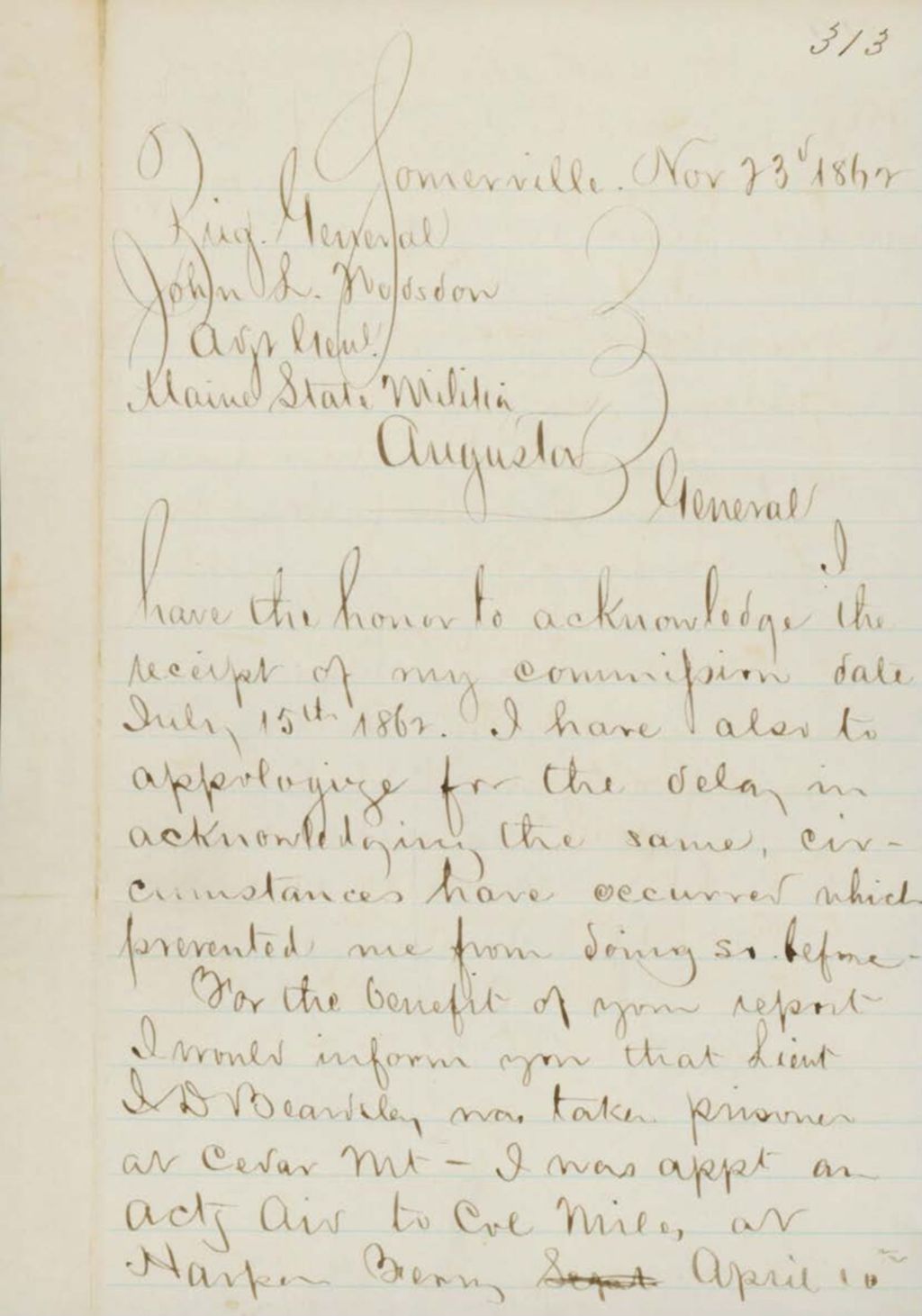 Miniature of Descriptive List of a Deserter, July 15, 1863