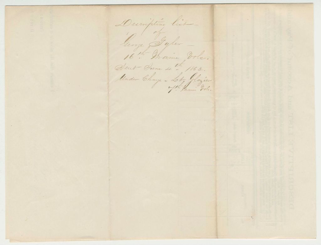Miniature of Descriptive list of George Tyler