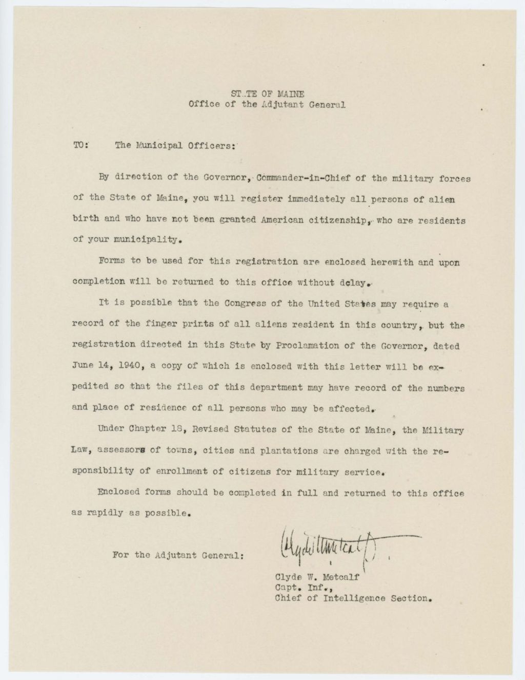 Miniature of Municipal_Officers_Letter_1940