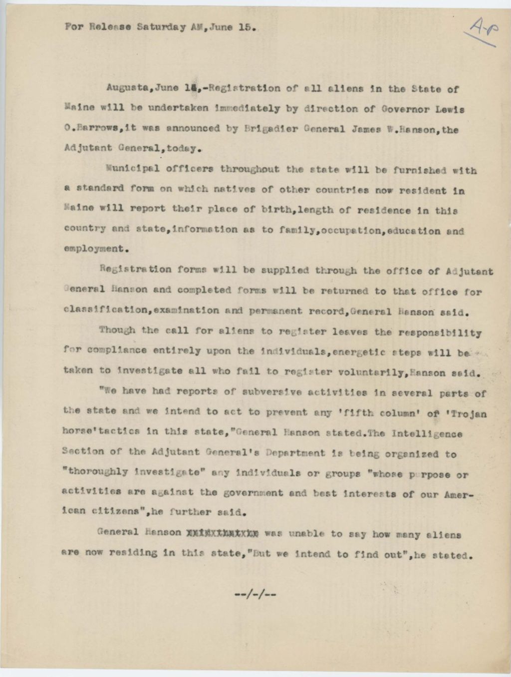 Miniature of Press_Release_15_June_1940