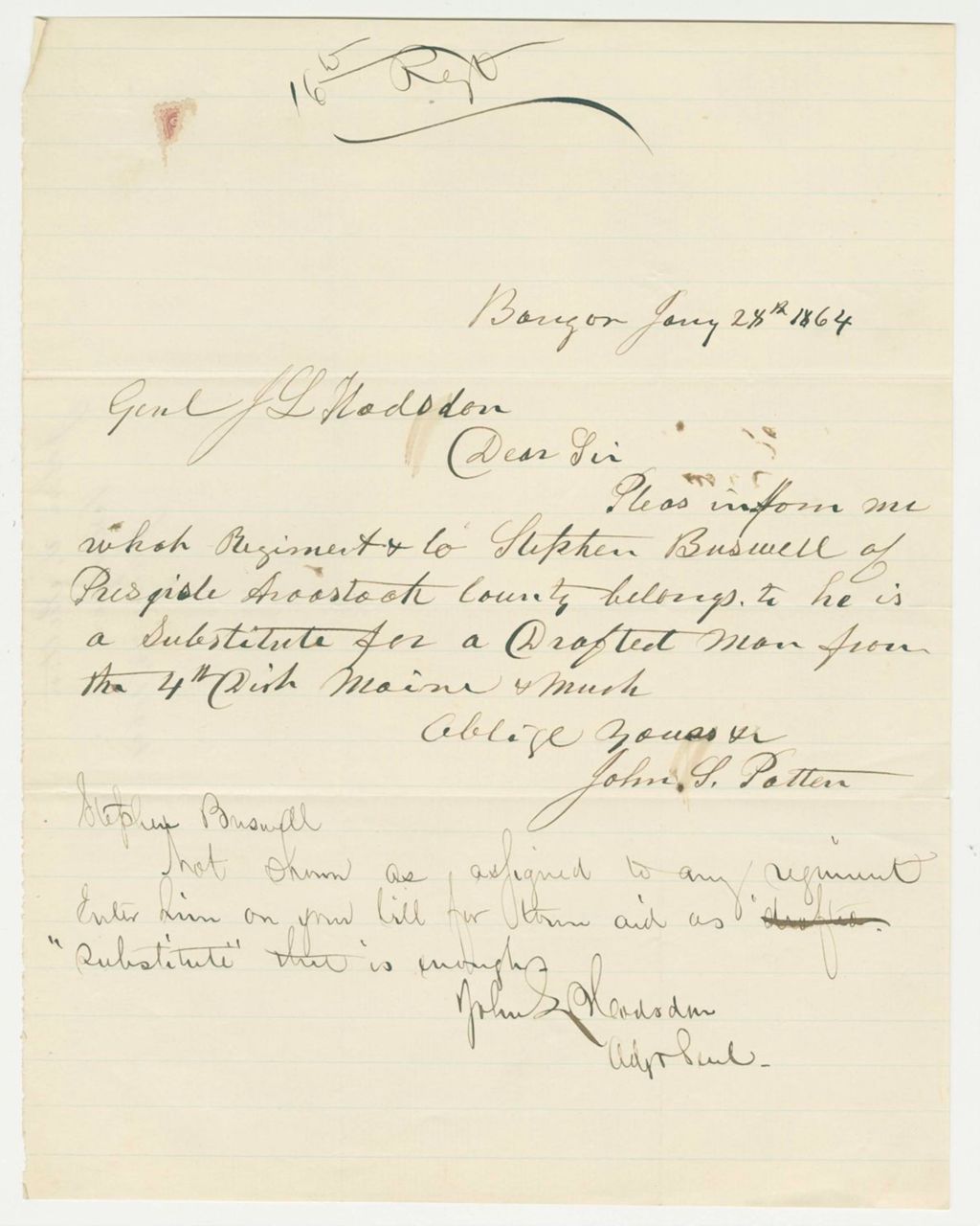 Miniature of John Patten requests information on Stephen Buswell