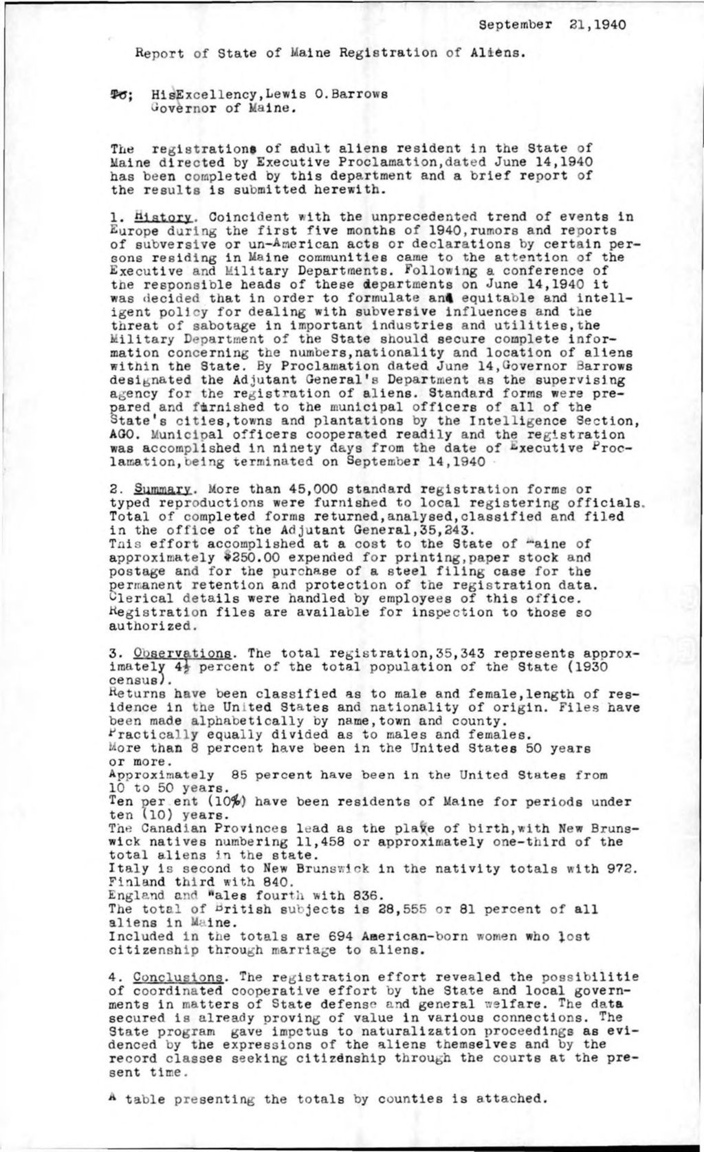Miniature of Report of State of Maine Registrations of Aliens.