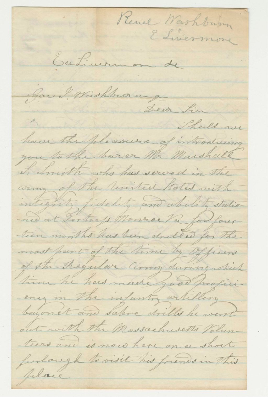 Miniature of Lewis Hunton and others recommend Marshall Smith for commission as Lieutenant