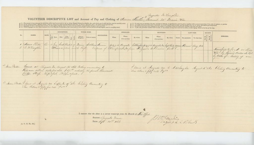 Miniature of Descriptive list for Aaron Parker and Augustus McLaughlin