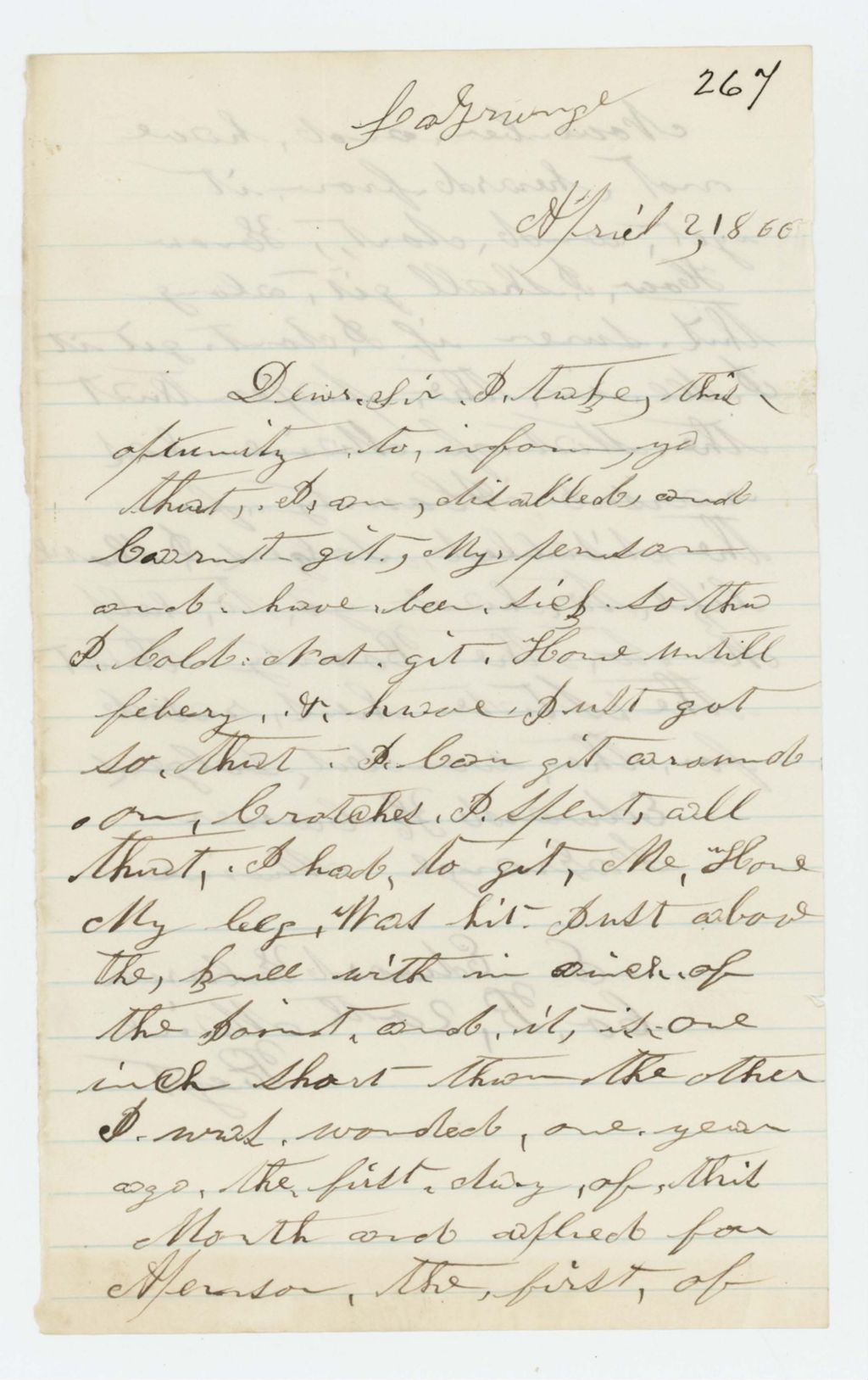 Miniature of Edward Carver requests aid as he is disabled
