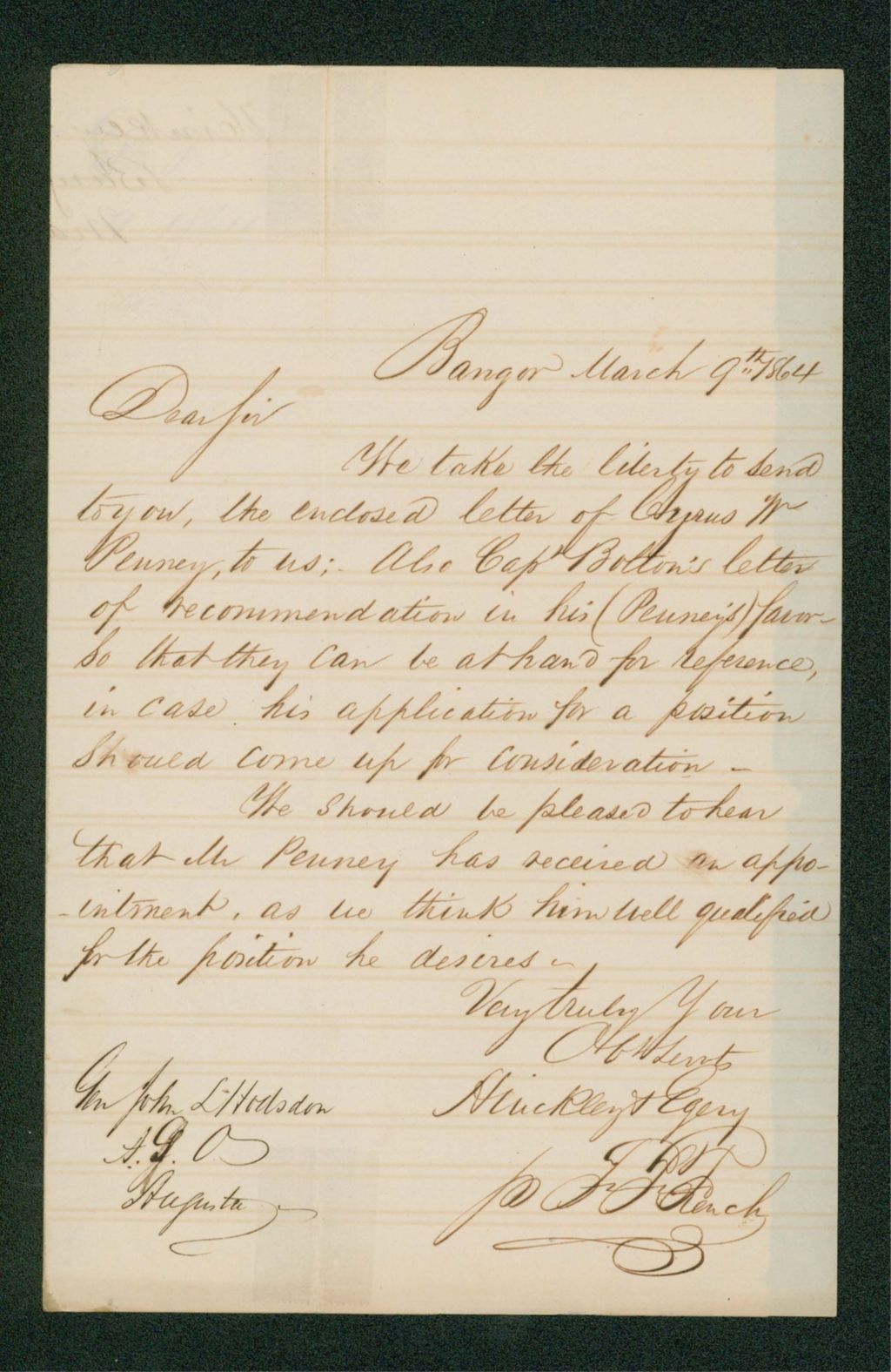 Miniature of Hinckley and Egery recommend Cyrus Penny for promotion