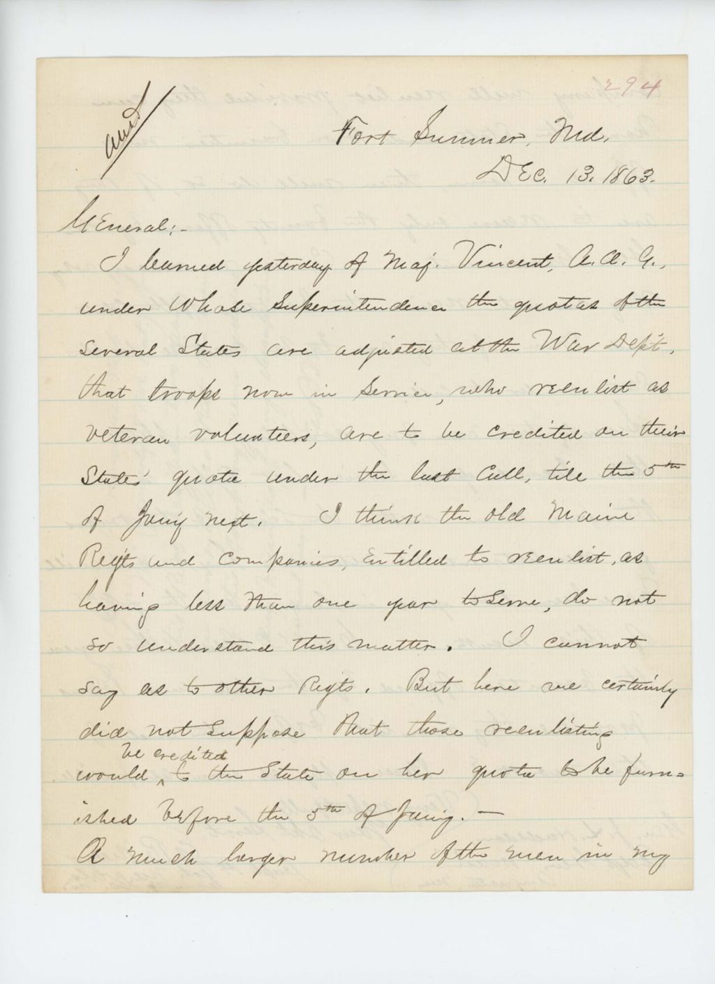 Miniature of Captain E.R. Mayo inquires about bounty payments for his men
