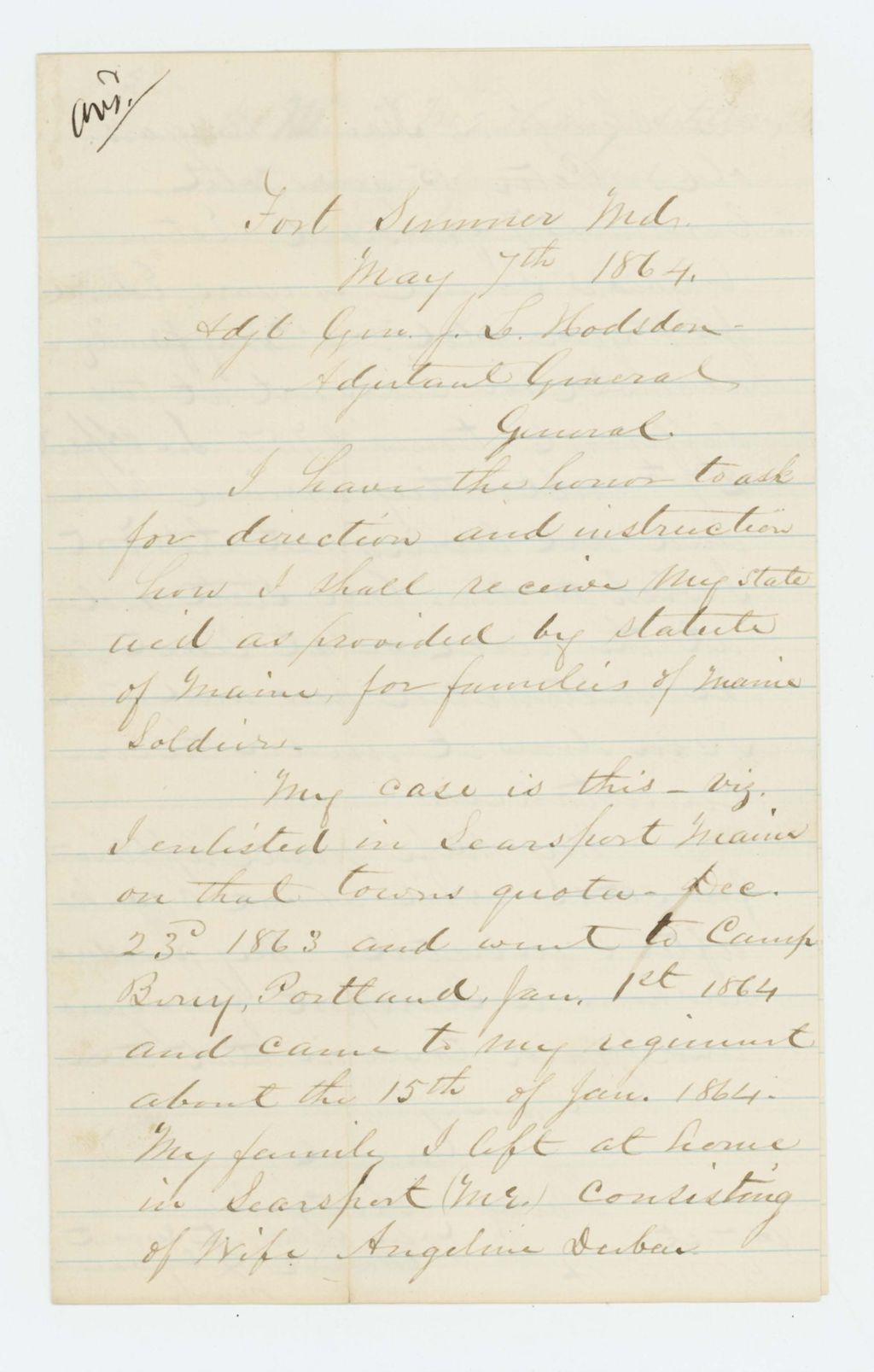 Miniature of Edward Dubar inquires about state aid payments