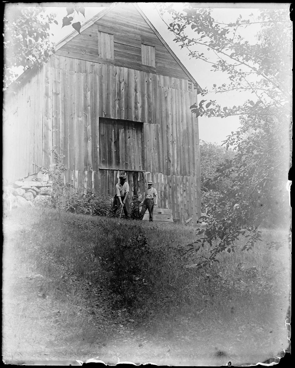 Miniature of Two Men Practicing Golf Hide In An Old Barn