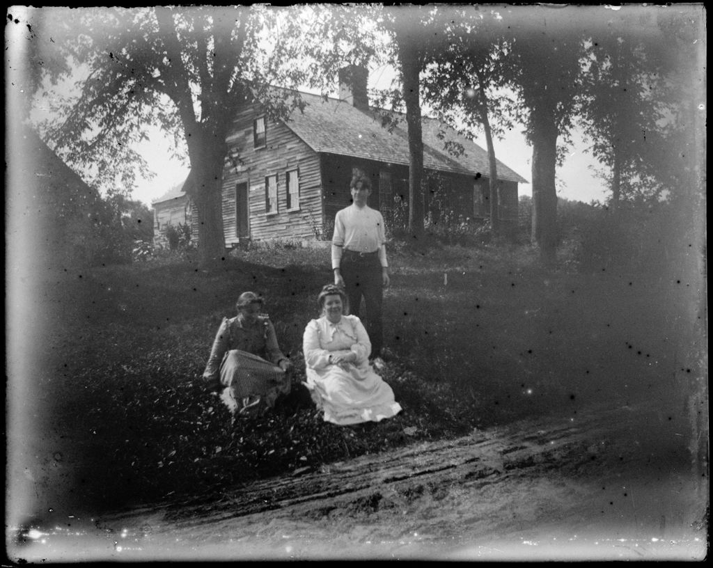 Miniature of Ma French With George And A Friend Outside Their Home