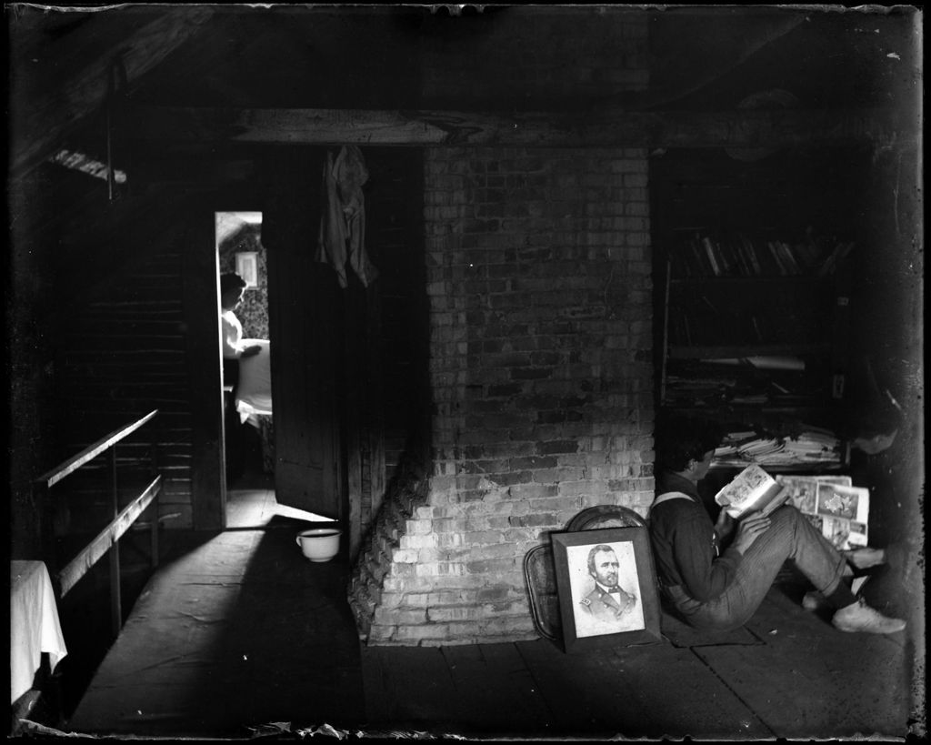 Miniature of Boy Sitting In An Attic Reading A Book