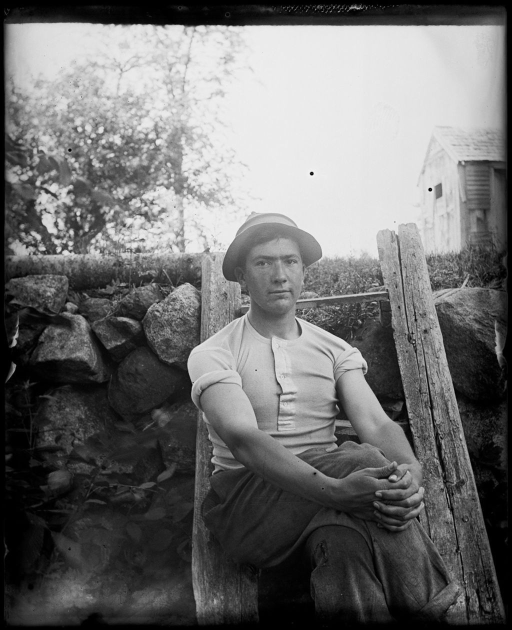 Miniature of Young Man (Ern) Sitting On Steps