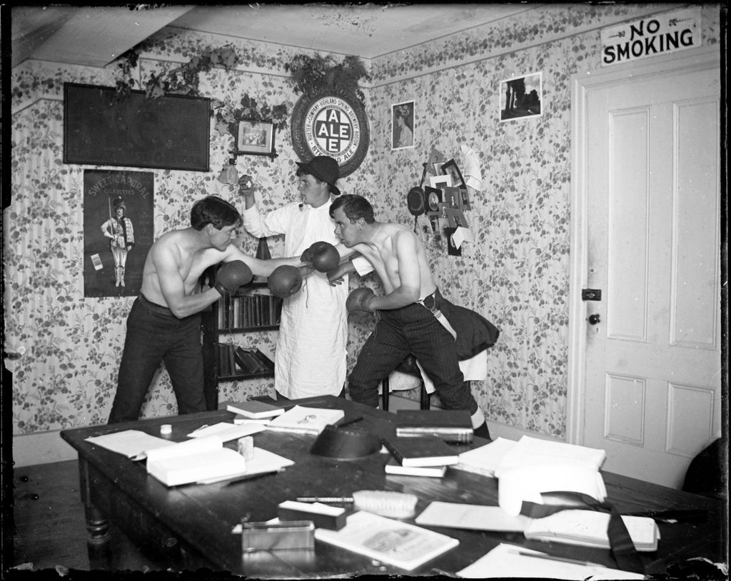 Miniature of Staged Boxing Match In A Dorm Room, Bates College