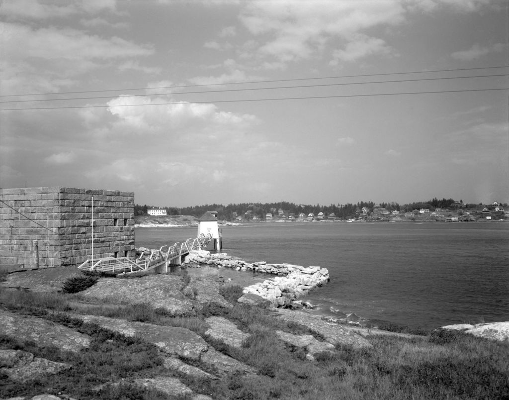 Miniature of View Of End Of Fort Popham, Looking Across To Other Side Of Harbor, Also Shows Breaker And Walk By Fort Wall
