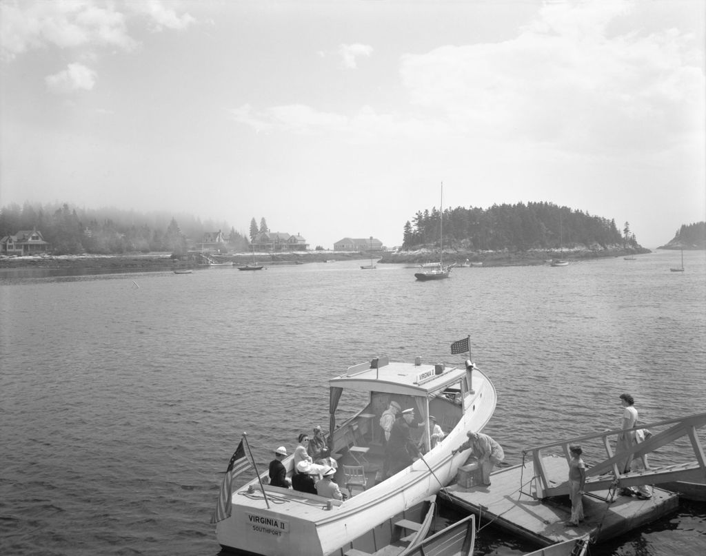 Miniature of Tour Boat Gets Ready To Head Out From Five Islands Dock, Inner Harbor And Land Beyond
