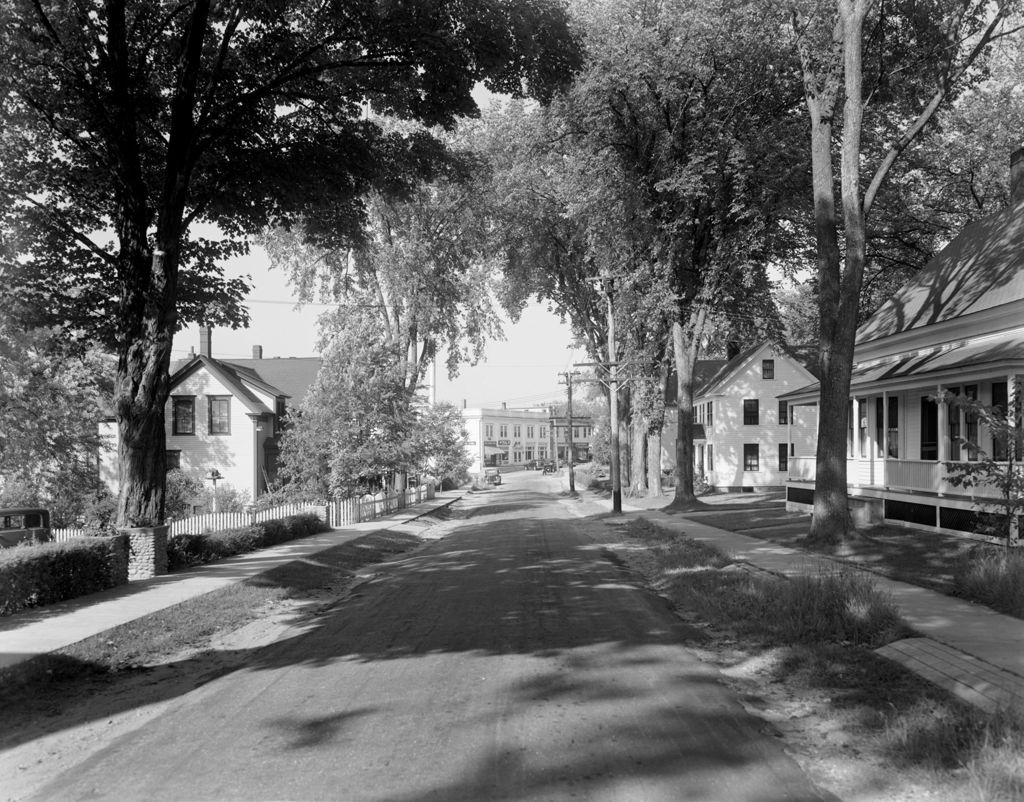 Miniature of Tree Lined Street With Homes In Kezar Falls