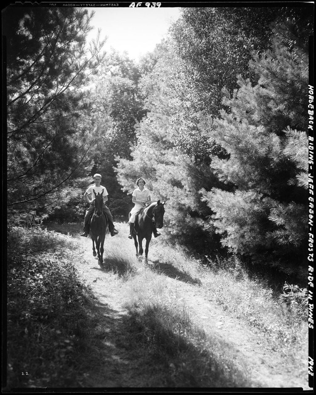 Miniature of Man And Woman Riding Down A Woods Road In Jefferson