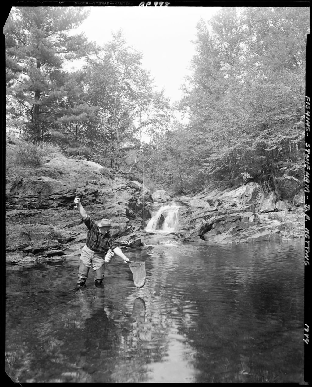 Miniature of Man Fishing In A Stream At Stoneham