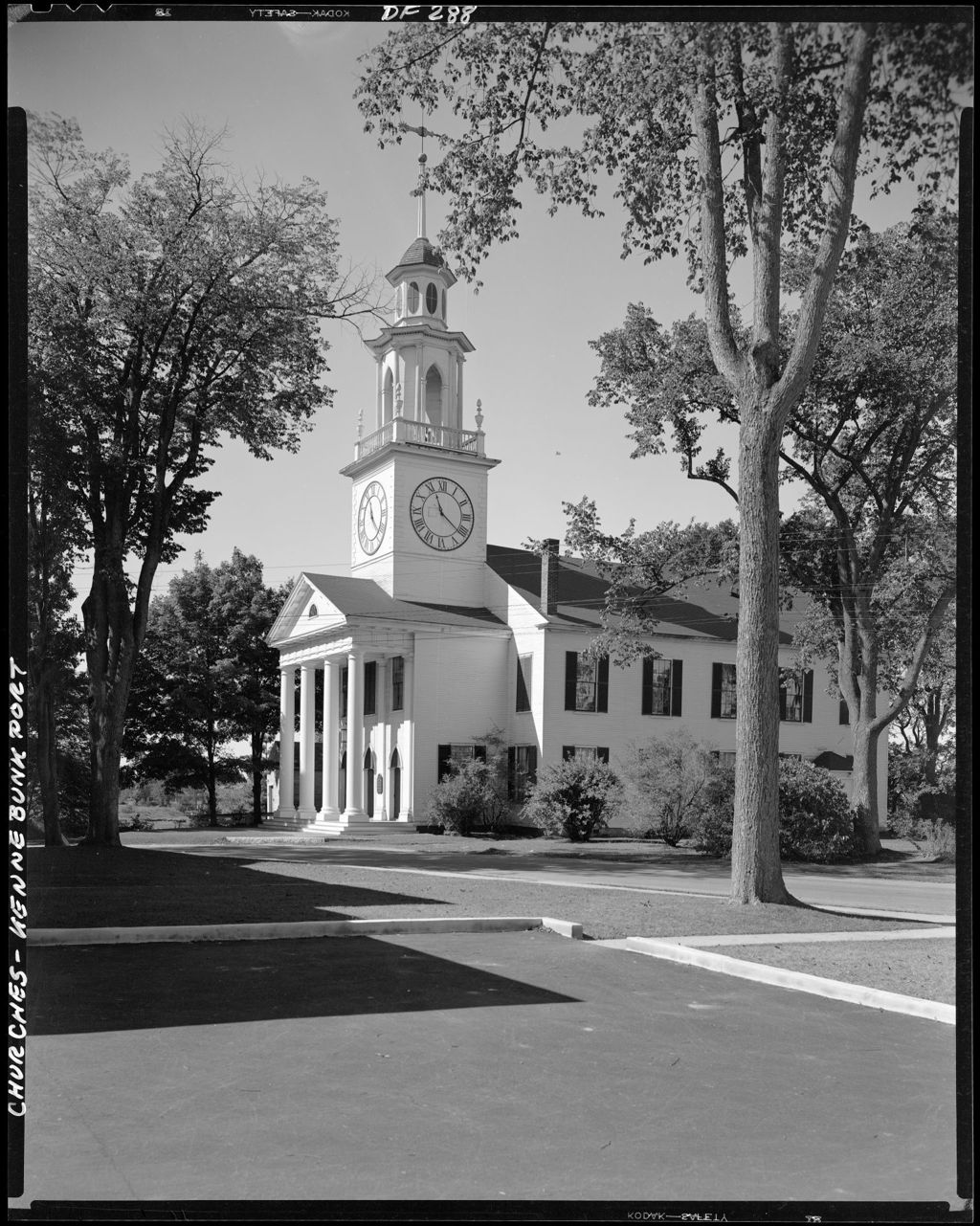 Miniature of Three Quarter View Of Church With Large Clock In Steeple In Kennebunkport