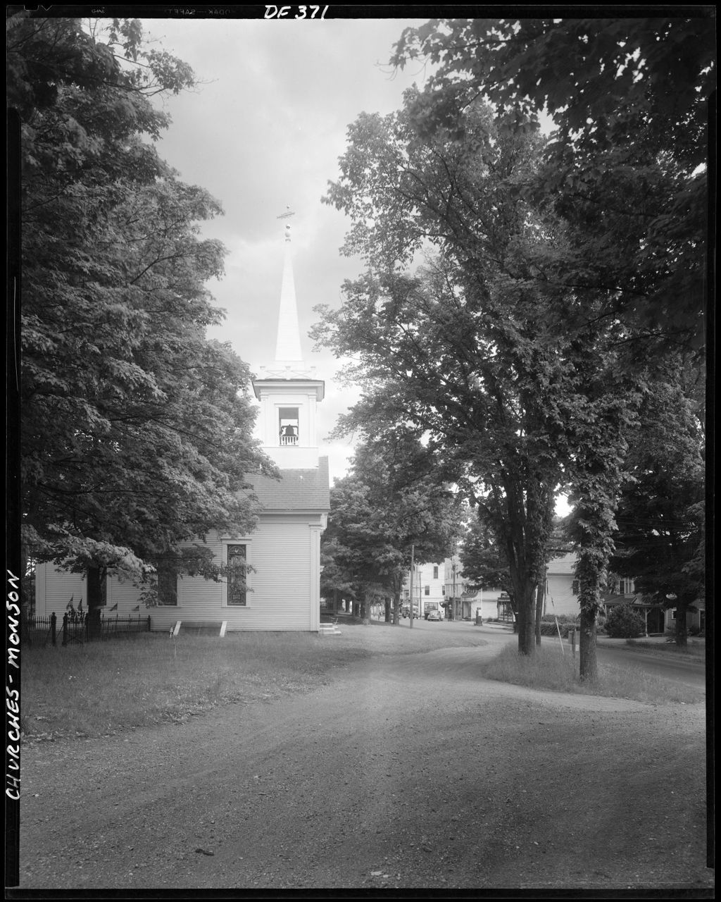 Miniature of Looking Up Driveway At Side Of Church In Monson