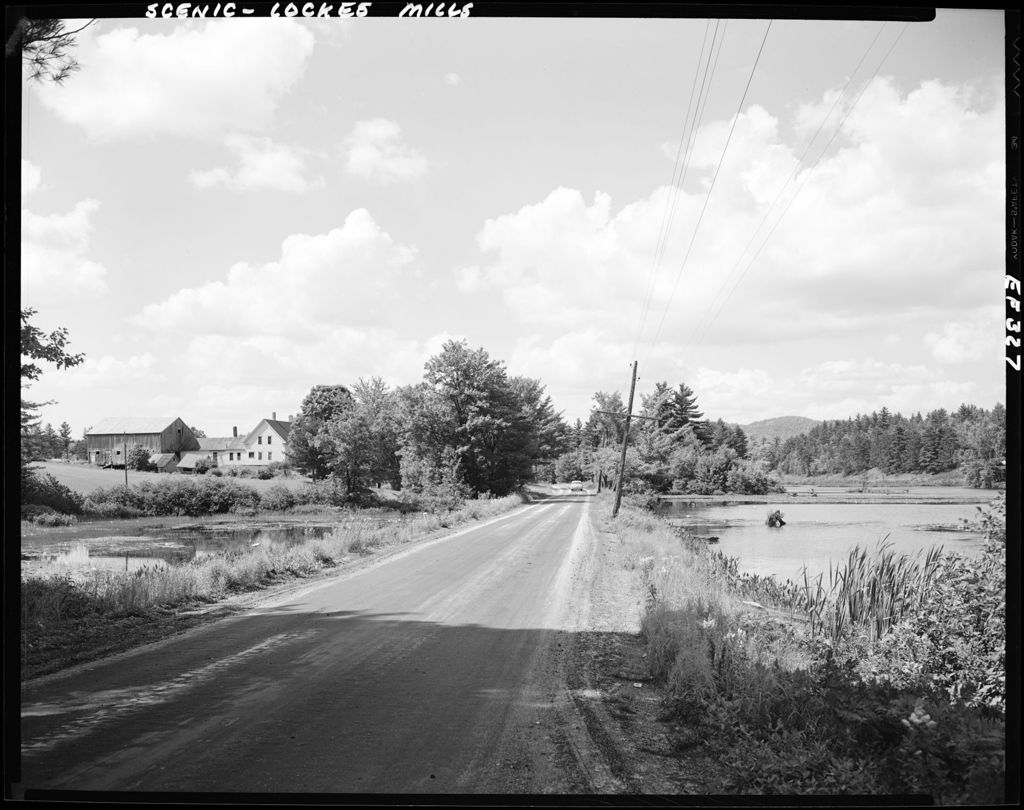 Miniature of Road In Lockes Mills With A Pond On Either Side, Farmhouse On Left. Mountains In Distance