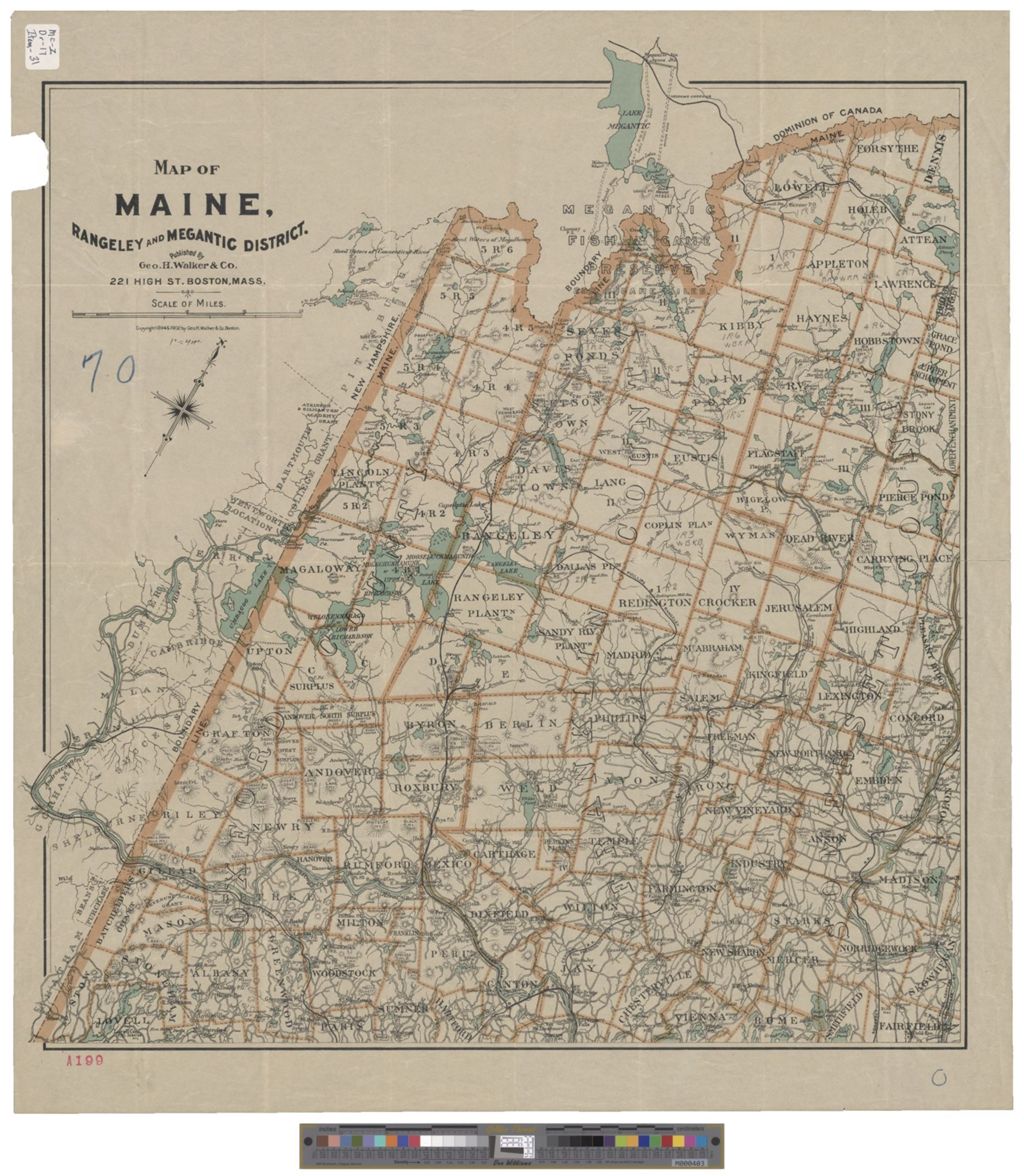 Miniature of Map of Maine, Rangeley and Megantic District
