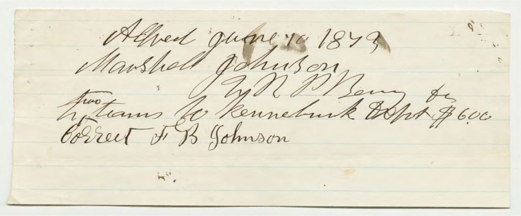 Miniature of Alfred Jail Court list of fees