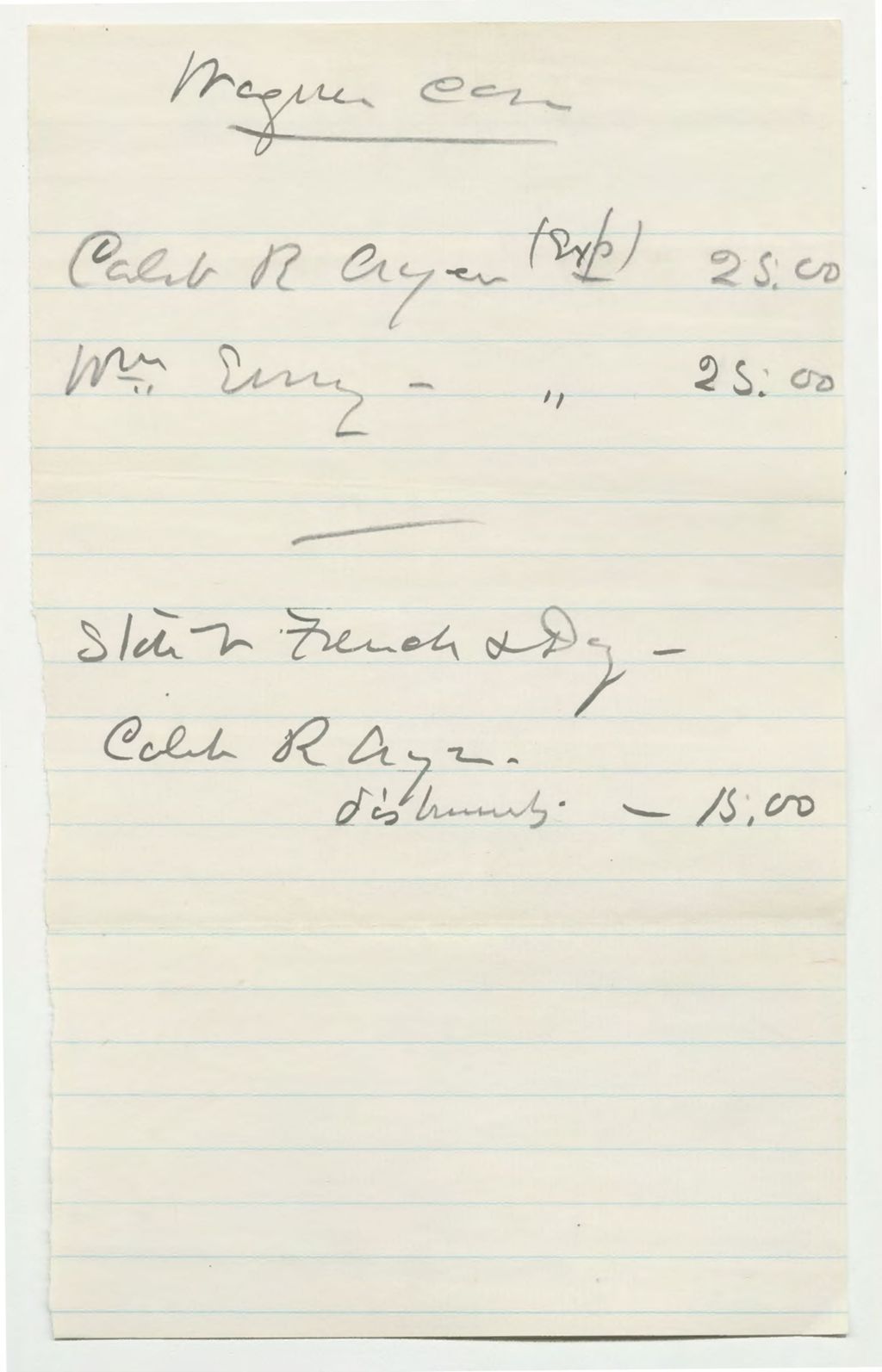 Miniature of list of fees