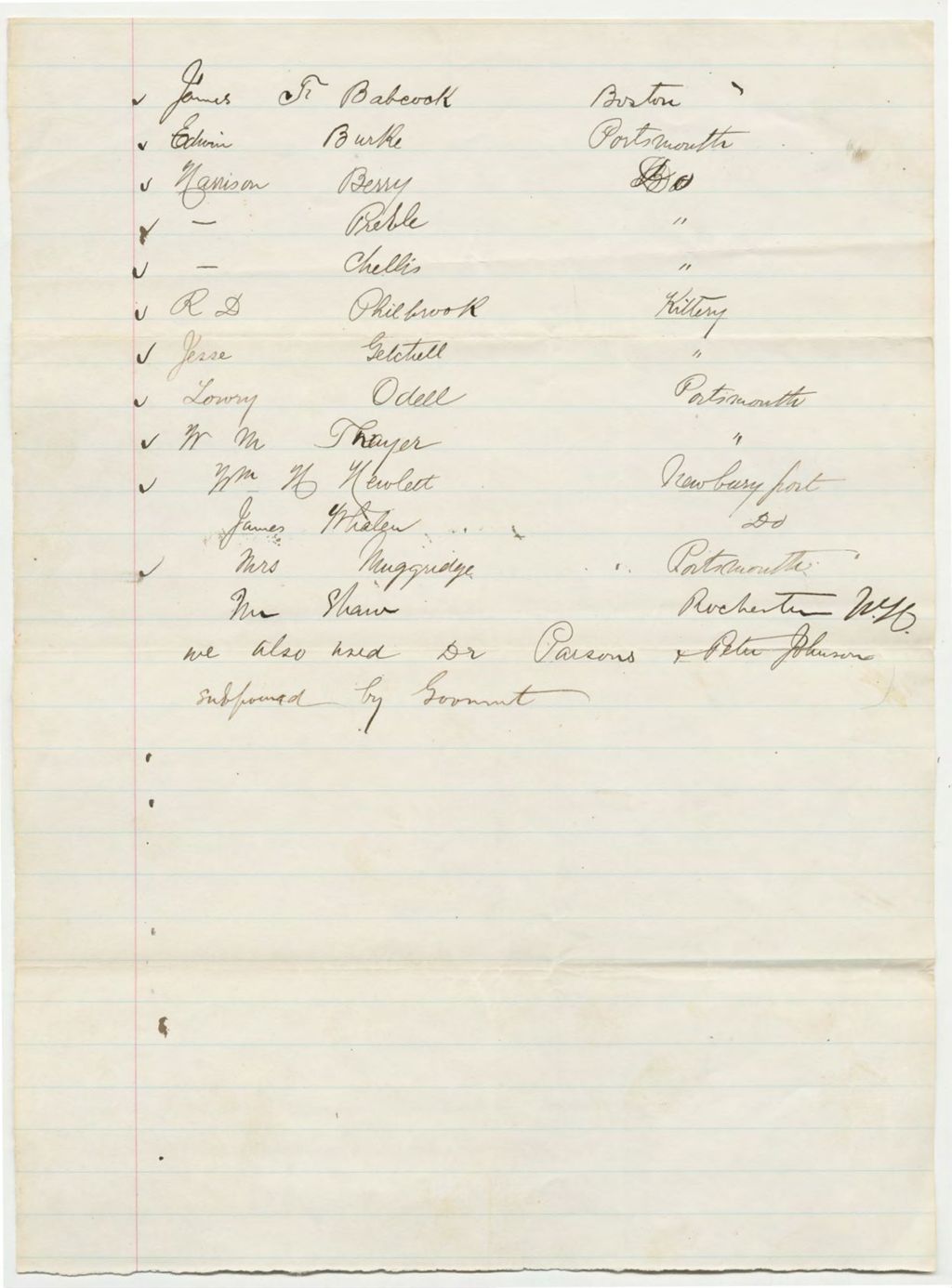 Miniature of list of names