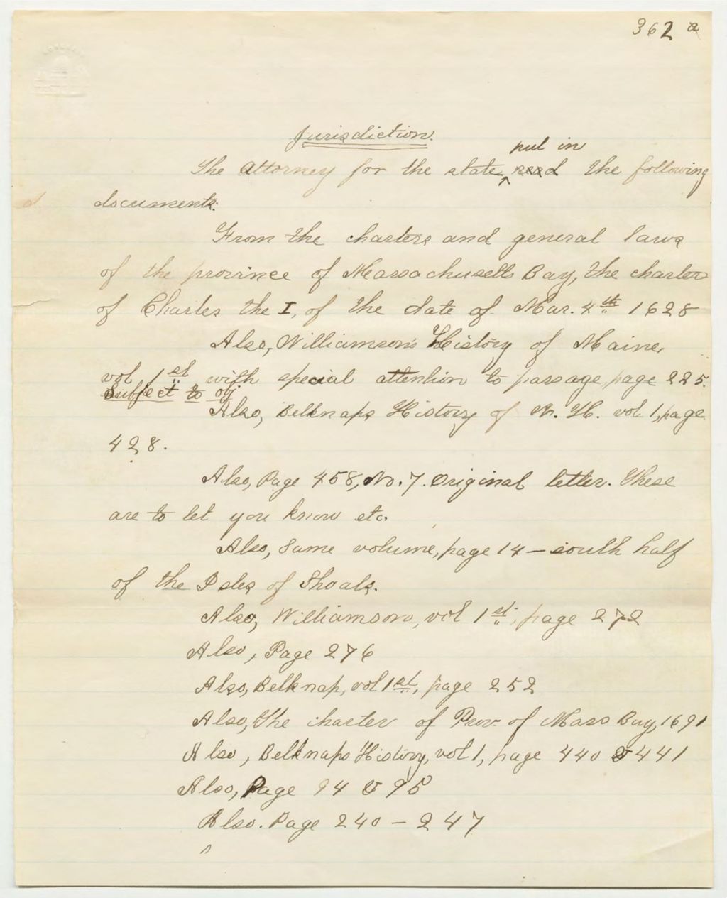 Miniature of Evidence on jurisdiction of Smuttynose Island