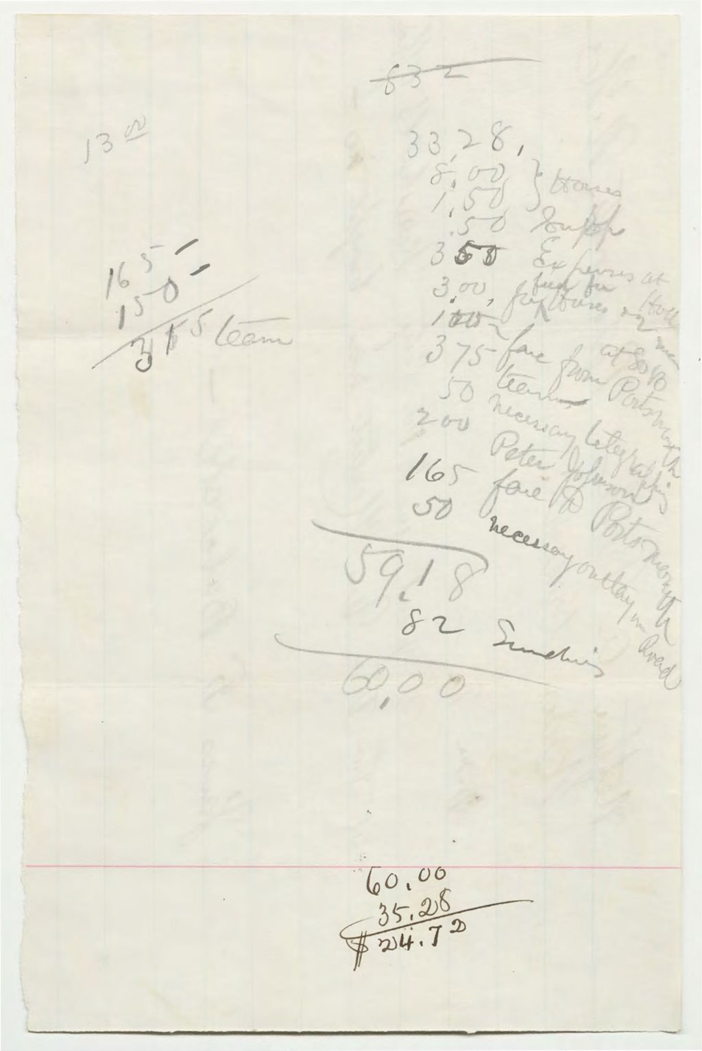 Miniature of list of fees