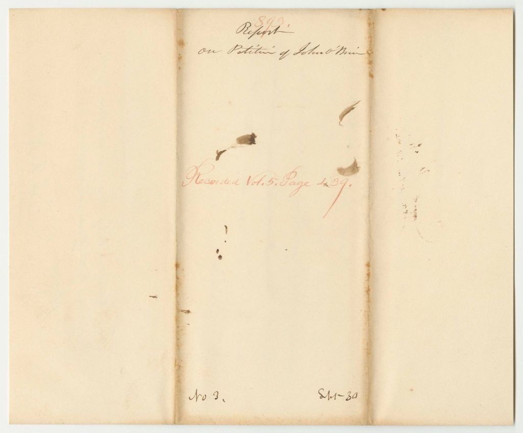 Miniature of Report 893: Report on the Petition of John O'Brien for an Increase in the Board for the Subordinate Officers of the State Prison