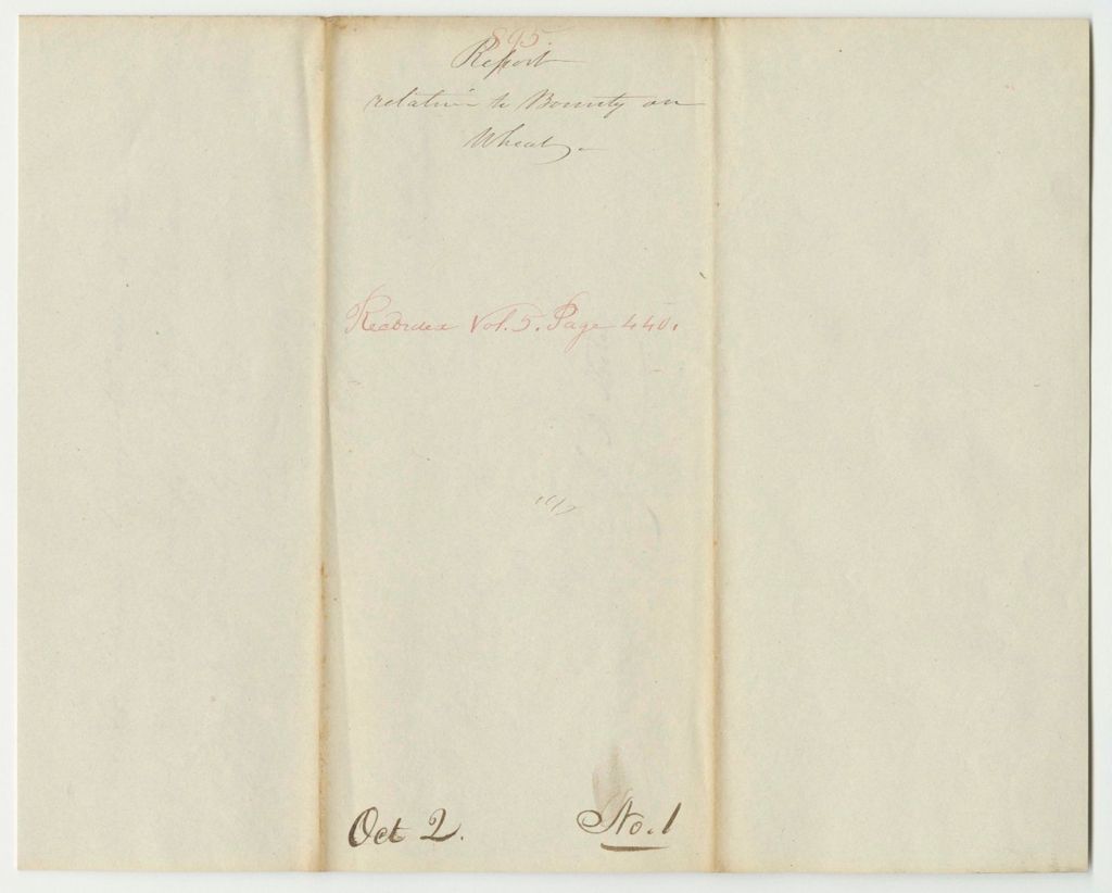 Miniature of Report 895: Report Relative to the Bounty on Wheat