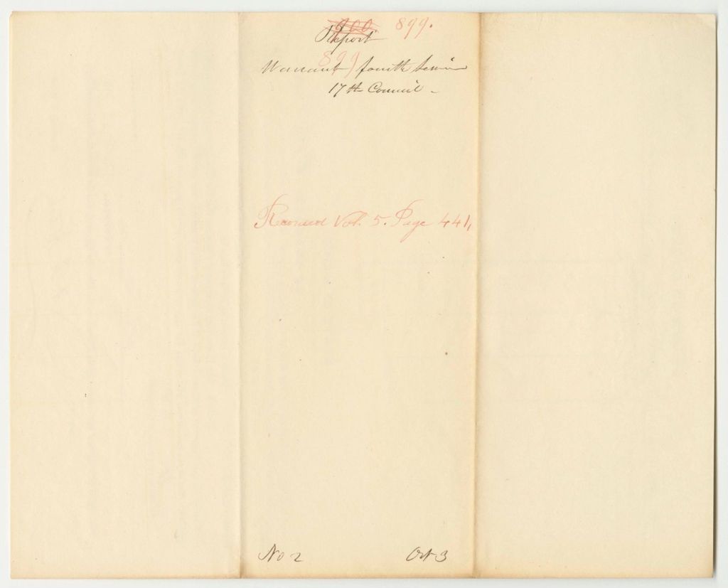 Miniature of Report 899: Warrant for the 4th Session of the 17th Council