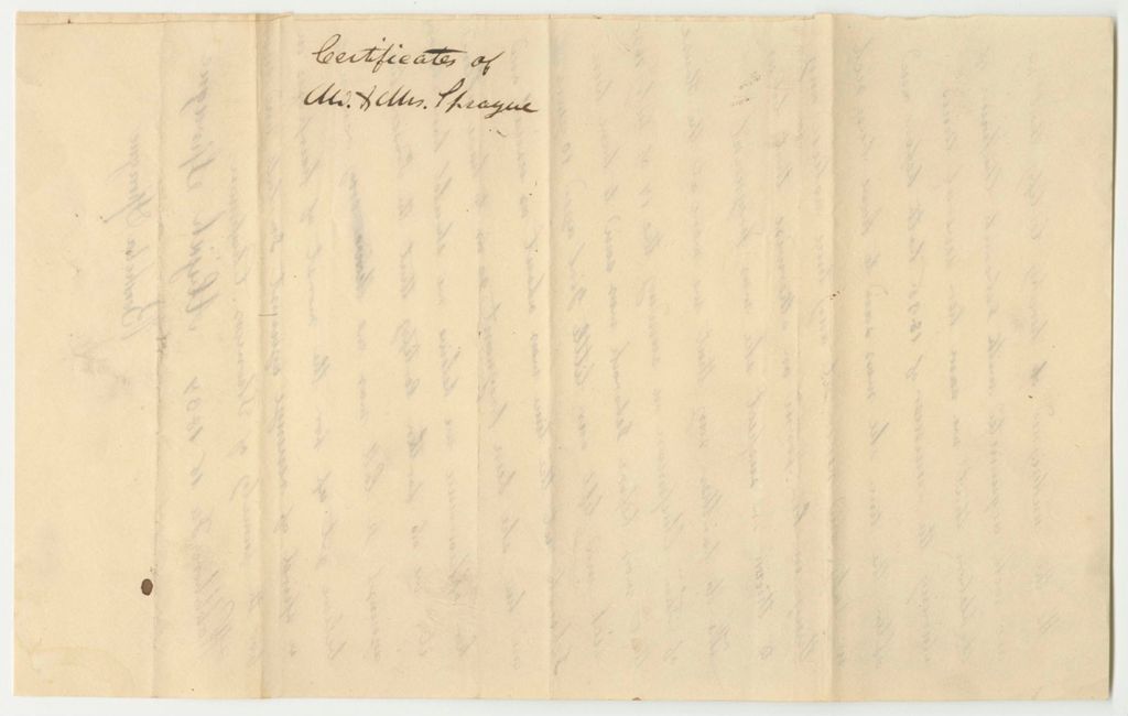 Miniature of Certificate of Abigail and Bersheba Sprague, Related to Deborah Chapman and Dr. Call
