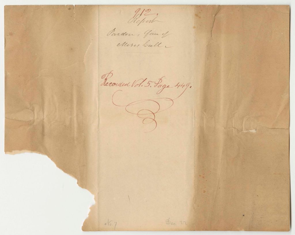 Miniature of Report 912: Report on a Pardon for Moses Call of Nobleboro