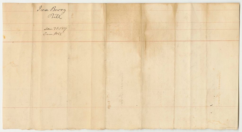 Miniature of Ira Berry's Bill for Building the Argyle Road
