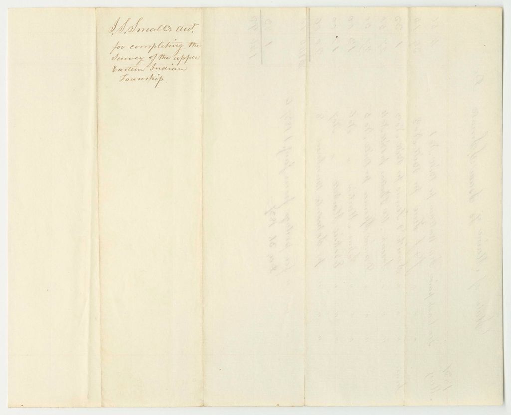 Miniature of Account of Isaac S. Small, Surveyor General, for Surveying Upper Eastern Indian Township
