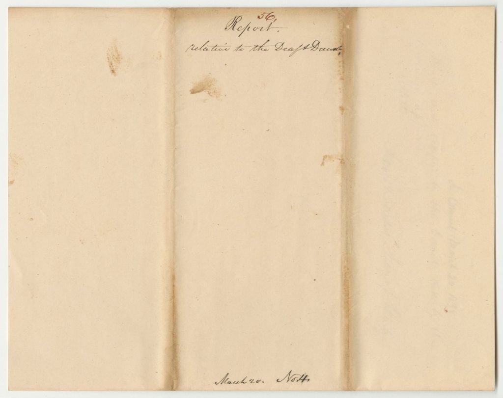 Miniature of Report 56: Report Relative to the Deaf and Dumb