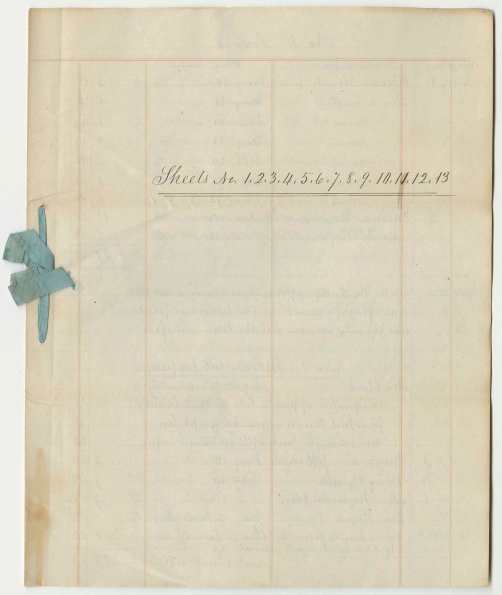 Miniature of Sheets No. 1-13 from the Account of the Land Agent for the Year 1837