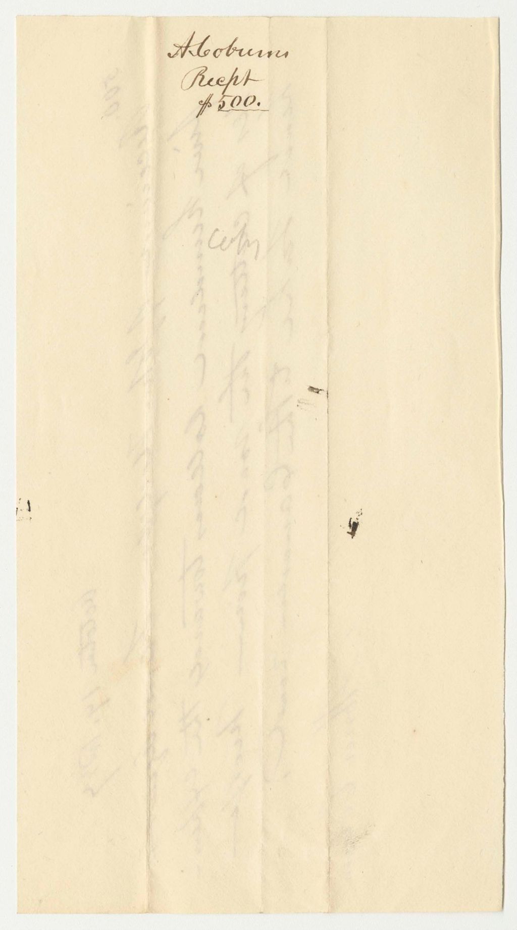 Miniature of Abner Coburn's Bills for Opening the Road from Moosehead Lake to the Canada Road