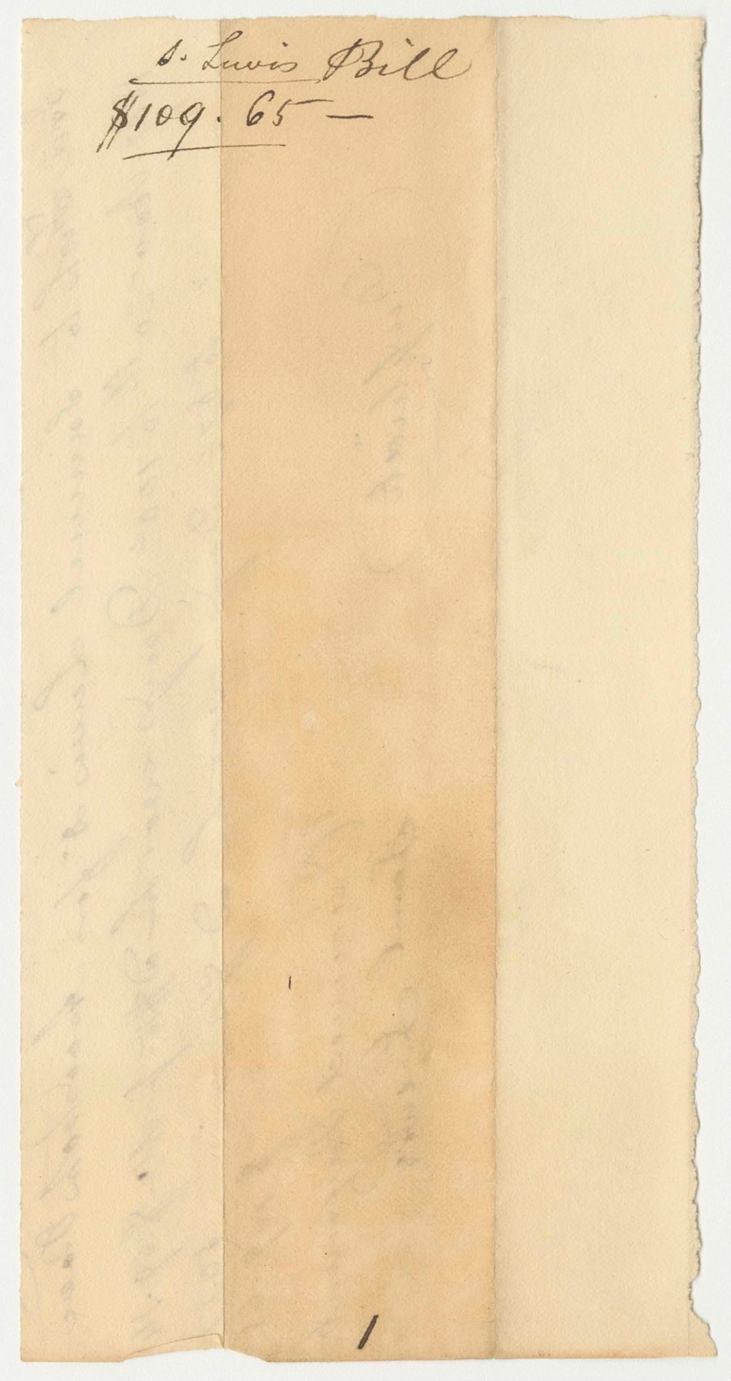 Miniature of Bills from Ira Fish's Account with the Land Agents of Massachusetts and Maine, for Expenses Working on the Aroostook Road