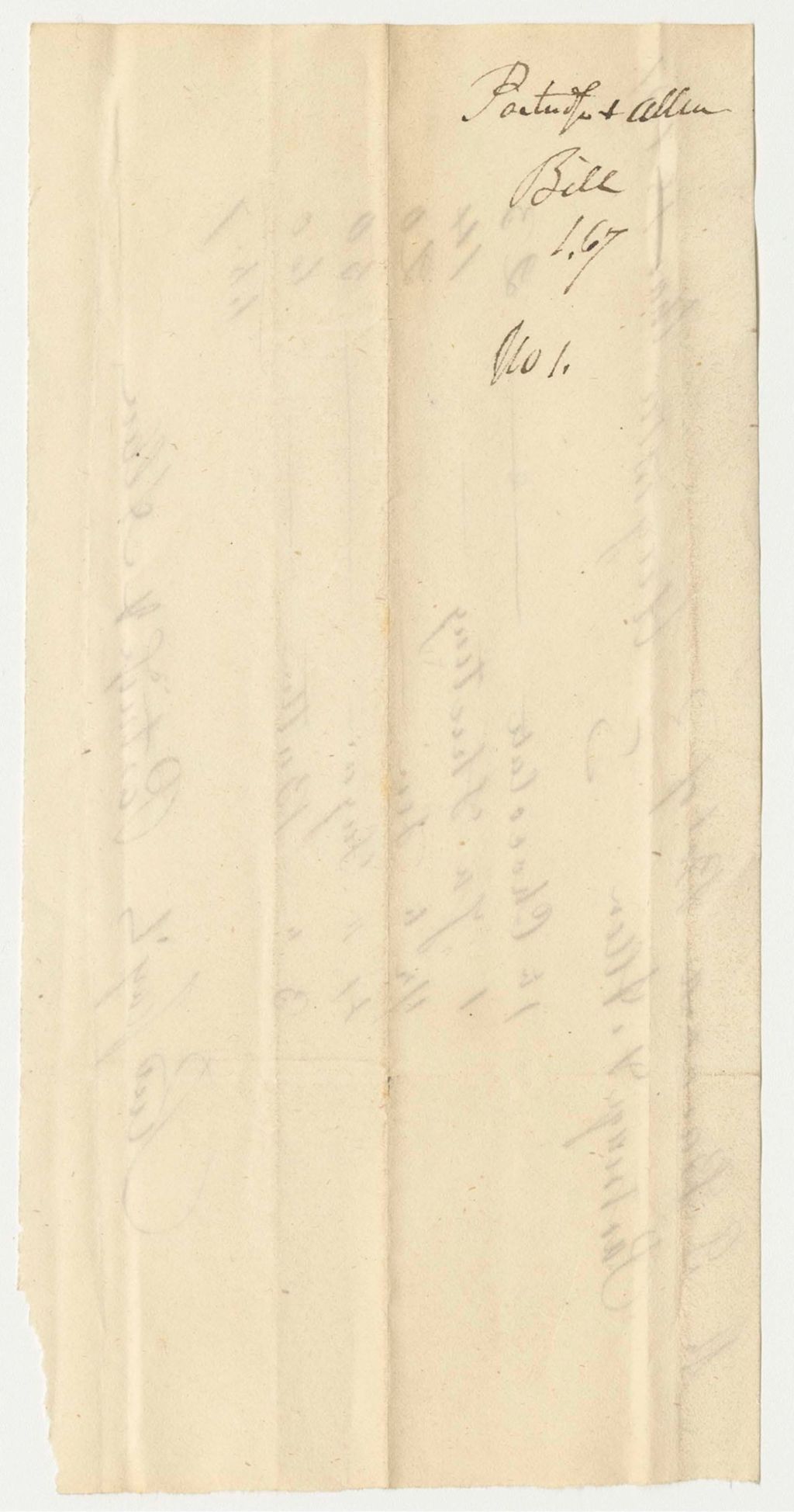 Miniature of Silas Barnard's Bills from the Account of the Land Agent
